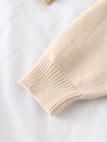 1 szt. Sweter dziecięcy, koreański modny kardigan z kapturem dla chłopców, dekoracja z motywem niedźwiedzia z kreskówki, skręcona lina, splot kablowy, szary