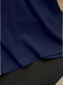 Tween Girl Butterfly Embroidery Polo Collar Back To School Short Sleeve T-Shirt, Saudi National Day - Navy Blue - View 3