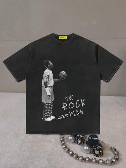 Here's To Kobe Bryants Short-Sleeved American Vintage Vintage Basketball Shirt Crew Neck Couple T-Shirt Men's National TRENDSS