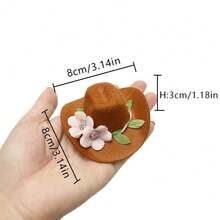 Mũ cao bồi cho chuột hamster - Mũ thú cưng, Mũ đạo cụ chụp ảnh cho thú cưng nhỏ, Mũ cao bồi dễ thương có thể điều chỉnh, Phụ kiện trang phục cho chuột hamster và thú cưng nhỏ - Nhiều màu - Xem 2