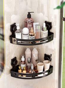 1/2 PCS Modern Corner Storage Rack Without Drilling - Durable ABS Material Bathroom Storage Rack, Toilet Storage Rack, Bathroom Corner Rack, Wall-Mounted Toilet And Washbasin Wall Storage Rack Without Drilling, Halloween And Christmas Gifts