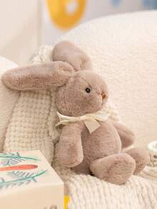 25厘米/9.84英寸 卡哇伊兔子毛绒玩具 可爱蝴蝶结垂耳兔毛绒玩具 柔软毛绒长耳兔子玩偶 搞笑宝宝伴侣房间装饰 创意礼物 儿童生日派对家居女孩房间装饰 - 彩色 - 查看 13