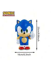 Sega 1PC Sega Officially Licensed Sonic The Hedgehog Deposit Box Figural PVC Bank Anime Characters Statue Model Peripheral Products Novelty Toys Desktop Ornaments Decorative Drop-Proof Large Capacity Change Organizer