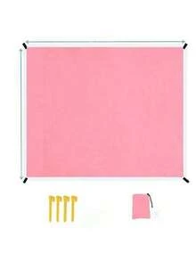 1pc Small Grid Beach Blanket, Oversized And Lightweight Pocket Sand Proof Blanket, Suitable For Large Picnic Mats On The Beach, Essential For Travel And Camping