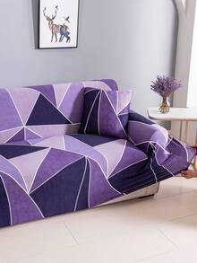 1 件印花弹力沙发套防脏现代沙发套简约风格沙发套装适用于客厅卧室户外沙发保护套 L 形组合躺椅 1/2/3/4 座靠垫套家居装饰沙发沙发 - 紫色 - 查看 6
