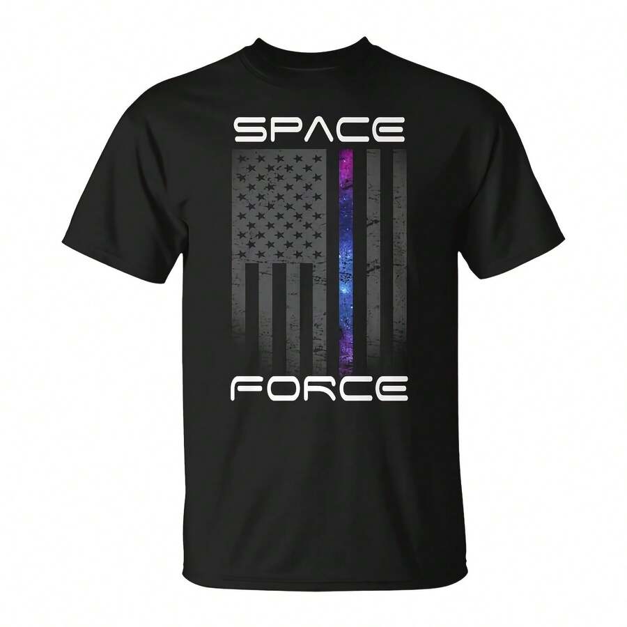 United States Space Force Uni T-Shirt - Hitam 8 - View 1