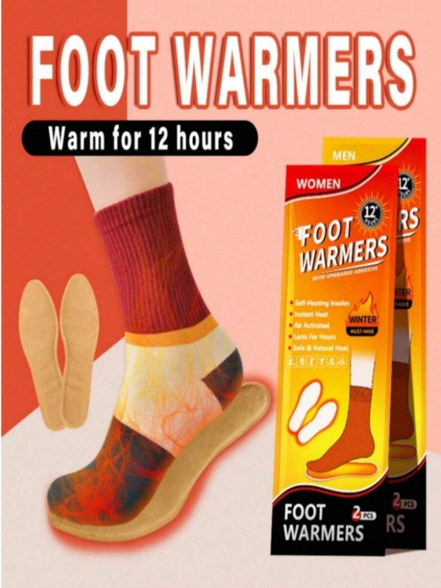 Foot Warmer Pads, Toe Heater, Foot & Body Warmer, Unisex, Long-Lasting Heating To Warm Up Whole Body Through Heating Feet Christmas Gifts, Hand Warmers, Gifts For Men, Stocking Stuffers, Hand Warmers Rechargeable Insulation,Galentines,Puppy,Carnival,Party Decorations