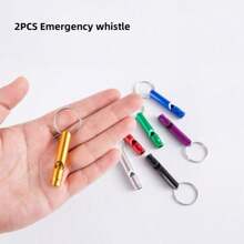2PCS Fire Alarm Whistle - Special For Emergency Escape And Evacuation - Metal High-Frequency Survival And Distress Whistle - Children's Outdoor Survival Whistle