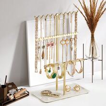 1pc Three Layer Wave Jewelry Support Stand For Necklaces Bracelets Rings Earrings - Creative Tiered Jewelry Display Organizer For Home Dressing Table And Vanity, Perfect Live-Streaming Prop And Boutique Showcase, Space-Saving Multi-Use Jewelry Storage Display For Travel, Desk, Closet, Gift-Ready For Halloween, Thanksgiving, Cyber Monday, Christmas, Birthday, Bridesmaid, Anniversary