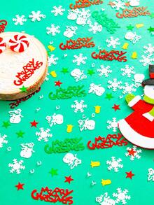 15/30/50g Weihnachts-Konfetti Tischglitzer, Metallic-Folien-Pailletten mit Strass, helle Weihnachts- und Neujahrs-Tischdekoration für Partys