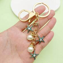 Cross-Border Creative Handmade Colorful Starfish Keychain School Bag Pendant Gift Keychain Pendant For Girls