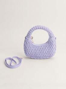 1个褶皱云朵迷你包，时尚斜挎手拿包，迷你化妆包，服装配饰 - 迷你小挎包 - 查看 9