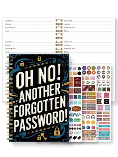 BUBU 1本密码本，英文地址簿/电话簿，多功能笔记本，精装商务办公笔记本，带腕带，8.5*5.5英寸，密码存储设备，用于互联网登录、网站、用户名、密码，返校用品，教师节礼物，母亲节礼物