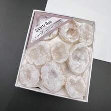 9pcs Natural Crystal Stone Healing Energy Quartz Geode Agate Cluster Raw Stone Set, Electroplated Agate Geode Colorful Asymmetric Cavity Rock Loose Specimen Mineral Education Display Gift For Friends - Multicolor - View 15