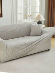 1 Vỏ bọc ghế sofa đàn hồi Jacquard dày chống trượt cho phòng khách, phòng ngủ, bảo vệ ghế sofa ngoài trời, ngăn ngừa vết bẩn do thú cưng, vỏ đệm ghế sofa 4 mùa cho ghế tựa đơn hình chữ L và ghế sofa 1/2/3/4 chỗ ngồi, trang trí nhà mùa thu, vỏ bọc ghế sofa cho mọi mùa, dễ dàng lắp đặt và tháo gỡ - Màu Xám nhạt - Xem 6