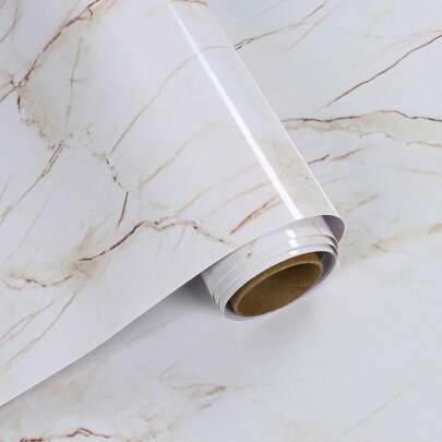 ucdfi 1卷大理石纹防水墙贴防油厨房装饰壁纸浴室柜贴纸厨房装饰自粘贴纸家具翻新墙贴墙纸房间装饰墙面装饰卧室客厅装饰墙面装饰