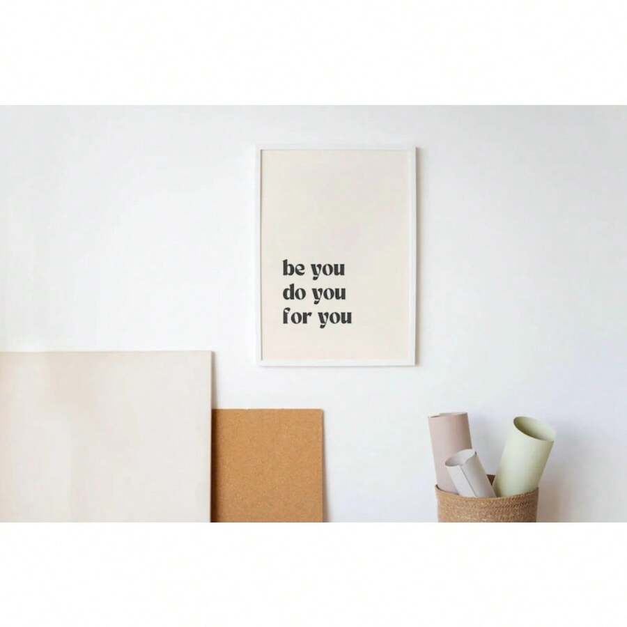 1 件 Be You Do You For You 印刷品、名言海报、灵感海报、励志艺术、美学墙面装饰帆布画，无框 - 多色可選 - 查看 1