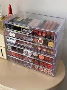 1pc Acrylic Riser Display Stand, Transparent Display Riser Stand Cologne Storage Rack Acrylic Shelf 3 Tiers 2 Tiers 1 Tier Shelf Suitable For Cupcake Food Dessert Stand Perfume Series Cosmetics