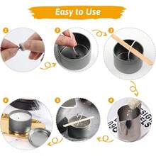 DIY Candle Making Kit, Includes Wax Melting Pot, Candle Wicks, Wick Stickers & Holder, Wick Centering Tool For Scented Candle Making And Wax Crafts