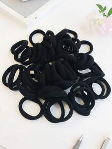 20 件 - 女士基本款高弹力马尾纯黑色发带，适合各种发型，不伤发，简约休闲发带，健身配件，发带，发饰，马尾辫固定器，发带发带。适合女性/女孩日常使用，居家、学校、海滩、工作、派对、节日、居家美容女士配饰礼品 - 彩色 - 查看 8