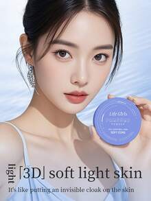 Life Girls 1 pieza Polvo compacto mate de control de aceite, de larga duración, sin manchas, ligero y transpirable, con borla, crea un aspecto de maquillaje natural, polvo portátil para retoques - Multicolor - Ver 5