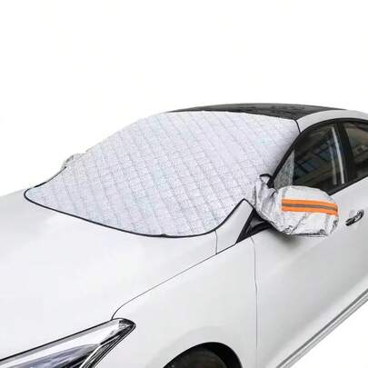 Cubierta para nieve de coche, parabrisas, parabrisas delantero, protección contra la nieve, protección solar, clip magnético para puerta, impermeable reforzado, cubierta para nieve universal de dos temporadas