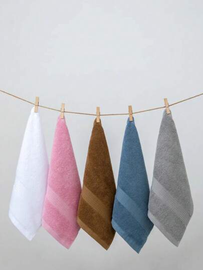 1/5/10 Pcs Square Handkerchief 34*34cm, Solid Color, Simple Design. Suitable For Wiping Hands, Washing Face, Absorbent And Quick Drying, Unisex, All Seasons, Applicable For Bathroom, Kitchen, Travel, Hotel, Outdoor, Holiday Gift Dish Cloths Kitchen Towel