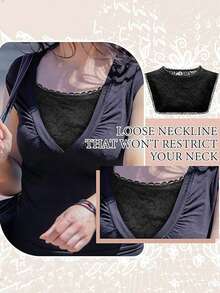 1pc Women's New Fashion Knitted Fake Collar, Simple Neckline Anti-Exposure Dickey For Dress For Christmas Decor - Korean Style Fashion All-match Fake Collar - View 10