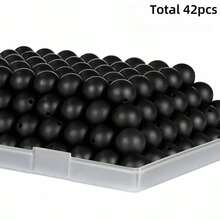 42Pcs Silicone Beads 12/15MM Round Bead For Jewelry Making To Make Bracelets DIY Keychain Necklace Jewelry Accessories And Round Silicone Beads For Pens