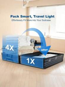 20/10/5pcs Set Portable Travel Storage Bags, Large Capacity Compression Bags, Reusable Vacuum Bags, Foldable Organizer Cubes, Printed Luggage Bags, Dust-Proof, Moisture-Proof, Moth-Proof, Space Saving, Suitable For Clothes, Blankets, Shirts, Bedding, Bedroom, Closet, Bathroom, Outdoor Gear, Home Organization, Back To School, Travel Essentials