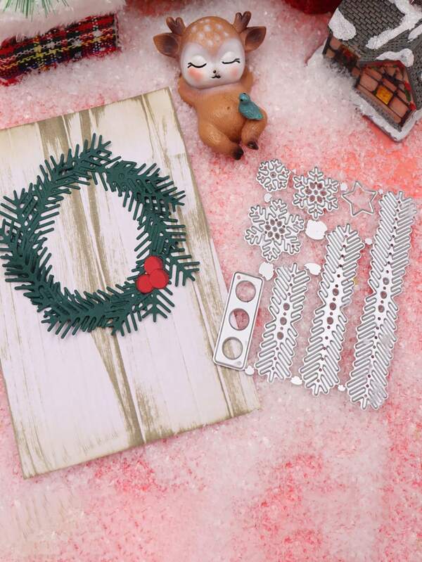 1pc Christmas Tree Shape Metal Cutting Die, Suitable For Paper Card Making, DIY Crafts, Holiday Card Album, Decorations Home Decor Christmas Decorations Room Decor