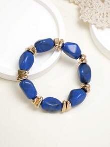 1pc Fashionable Vintage Bohemian, Exaggerated Thick Acrylic Beaded Bracelet, (Can Be Freely Matched Into Multiple Stacked Bracelets), Suitable For Women, Couples, Parties, Daily Wear, Luxury & High-End