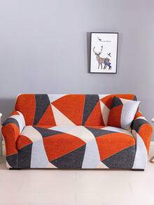 1 件印花弹力沙发套防脏现代沙发套简约风格沙发套装适用于客厅卧室户外沙发保护套 L 形组合躺椅 1/2/3/4 座靠垫套家居装饰沙发沙发 - 桔色 - 查看 4