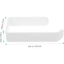 1 Suport pentru hârtie igienică, colier practic pentru perete și ușă de baie, bandă dublu adezivă fără sudură, disponibil în două culori, negru/alb, accesorii pentru baie, suport pentru hârtie igienică, accesorii de bucătărie, articole esențiale pentru dormitor, articole esențiale pentru studenții care se întorc la școală, suport pentru hârtie igienică pentru dormitor.