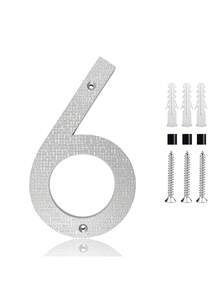 5/8 Inch 3D Floating House Numbers And Letters, ABS Modern House Number,Garden Door Mailbox Decor Numbers With Nail Kit, Modern Address House Numbers, Applicable To Apartments Houses Streets Outdoor Signs Home Decor Christmas Decoration - Textured Silver - View 31