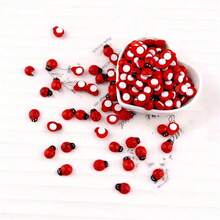 3/10/20/30/50 قطعة من الخنافس الخشبية الحمراء الواقعية، نموذج مصغر للحشرات، مغناطيسات، خنافس صغيرة مضحكة للنباتات المزروعة في أصص، ديكور للحرف اليدوية والتجميل والمناظر الطبيعية المصغرة وحفلات الحدائق والمنازل، تطعيمات خنافس خشبية مسطحة الظهر - الأحمر - مشاهدة 7