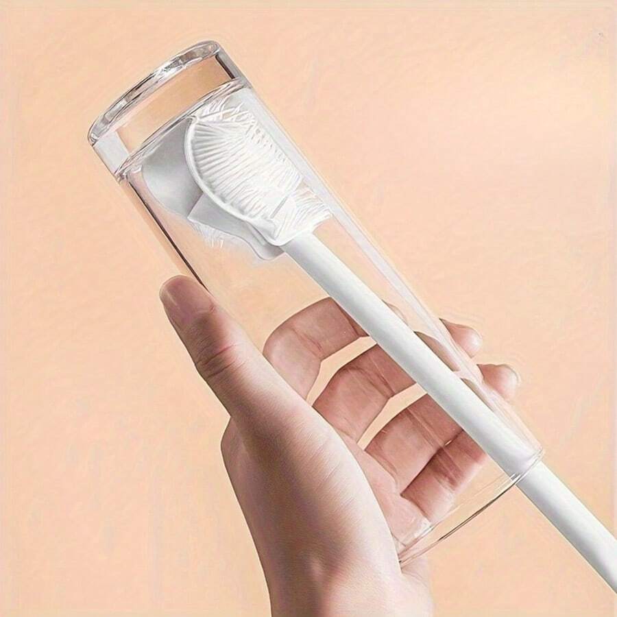 360 ° Silicone Cleaning Brush, Long Handle, Foldable Head, Suitable For Bottles And Cups, Reusable Kitchen Cleaning Tool, Home Cleaning, Kitchen Cleaning, Party Cleaning, Christmas And New Year Cleaning Supplies