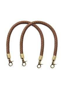 2条编织仿皮表带，配金色弹簧扣，可DIY手提包链条表带、腕带、礼盒装饰表带、便携钱包表带、编织工艺手提包手柄替换件、DIY手提包制作、送给爱人、亲戚、朋友、同学、同事、老师的礼物 - 彩色 - 查看 18