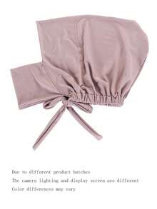 1 pieza Nuevo gorro cuello calentador de seda de leche elástico multicolor, sombrero con bufanda oculta ajustable en la parte posterior