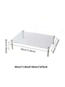 1 件亚克力透明笔记本电脑支架，台式显示器支架，适用于宿舍、办公室