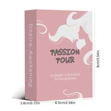 1盒52个“激情倾倒”桌面游戏玩具，适合情侣畅饮，为感情增添乐趣和互动，营造轻松愉悦的氛围。万圣节、圣诞节送给朋友的绝佳礼物！ - 粉色 - 查看 2