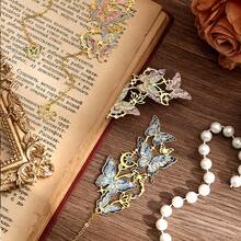 1pc Hollow Butterfly Metal Bookmark, Unique Shaped Butterfly Pendant Book Clip For Students - Multicolor - View 7