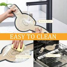 0.5-1 Pc Reusable Silicone Baking Mat, Non-Stick Oven Liner,Bread Baking Tool, Heat Resistant Kitchen Baking Accessories - Brown - View 9