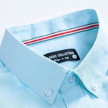 Men's Oxford Shirt Well-Fitted Soft Lightweight Long Sleeve Button Down Shirtshalloween - 湖藍色 - 查看 5