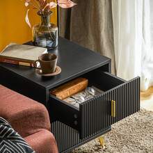 SoBuy FBT115-W Bedside Table With 2 Drawers For Box Spring Bed, Sofa Table, Side Table, Telephone Table, Nightstand, White W X H X D Approx.: 40 X 47 X 40 Cm - Black - View 7