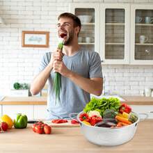 1 cái Rây lọc nhà bếp bằng thép không gỉ, Giỏ lọc bằng thép không gỉ bền, Lý tưởng cho trái cây, rau củ, mì ống, Không cần điện hoặc lắp ráp, Phụ kiện nấu ăn thiết yếu - Bạc - Xem 14