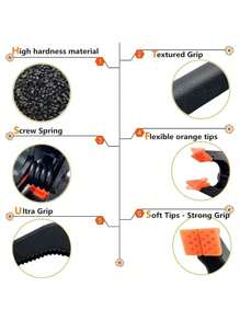 10件套重型钳子，木工工具，家用手动夹具，弹簧夹，强力固定夹，便携式工具 - 黑色 - 查看 3