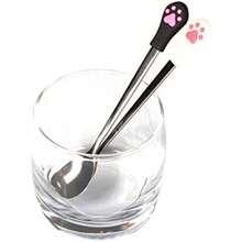 Cute Spoon Stainless Steel Coffee Spoon Dessert Tea Appetizer Bistro Cake Ice Cream Sugar Spoons Paw