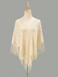 1pc Butterfly Embroidery Lace Hollow Triangular Scarf/Shawl - Multicolor - View 28