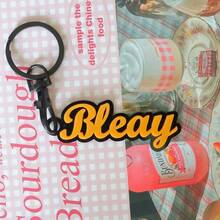 1 chaveiro de acrílico personalizado faça você mesmo, chaveiro personalizado com nome em inglês de camada dupla, chaveiro de acrílico personalizado com nome, pingente de letra personalizado para bolsas, presente para mulheres - Chaveiro preto - Ver 20